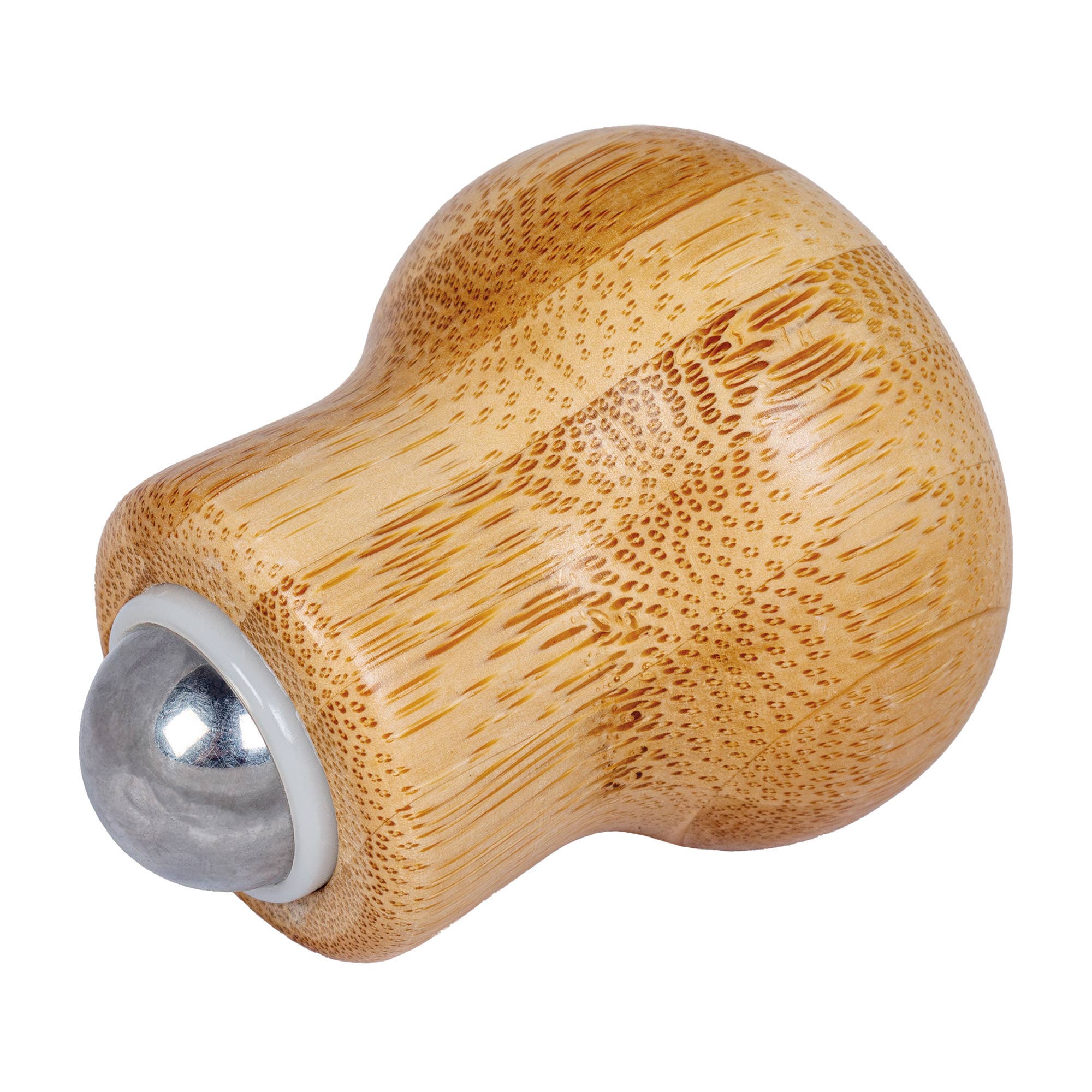 Rouleau de massage facial en bois avec boule en acier inoxydable migraine