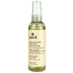 HUILE DE SOIN CHEVEUX SECS OU FINS 100 ML - CERTIFIÉE BIO "AVRIL"