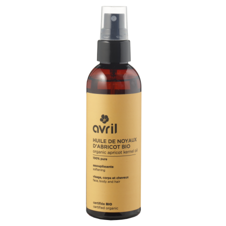 HUILE DE NOYAU D'ABRICOT 100ML – CERTIFIÉE BIO "AVRIL"