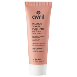 Masque visage purifiant aux argiles rouges et blanches - 50ml "Avril"