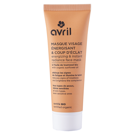 Masque visage énergisant et coup d'éclat à l'huile de tournesol - 50ml "Avril"