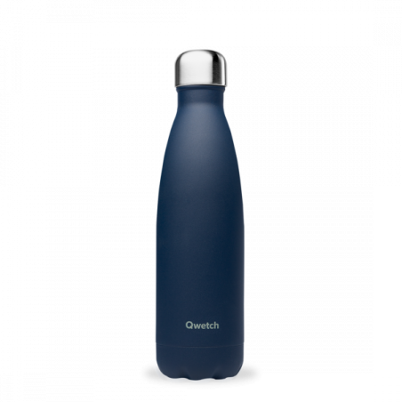 BOUTEILLE ISOTHERME - GRANITE - BLEU NUIT - 500ML - QWETCH