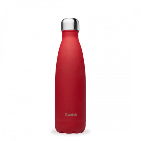 BOUTEILLE ISOTHERME INOX - GRANITE - ROUGE - 500ML QWETCH