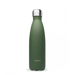 BOUTEILLE ISOTHERME INOX - GRANITE - KAKI - 500ML QWTCH