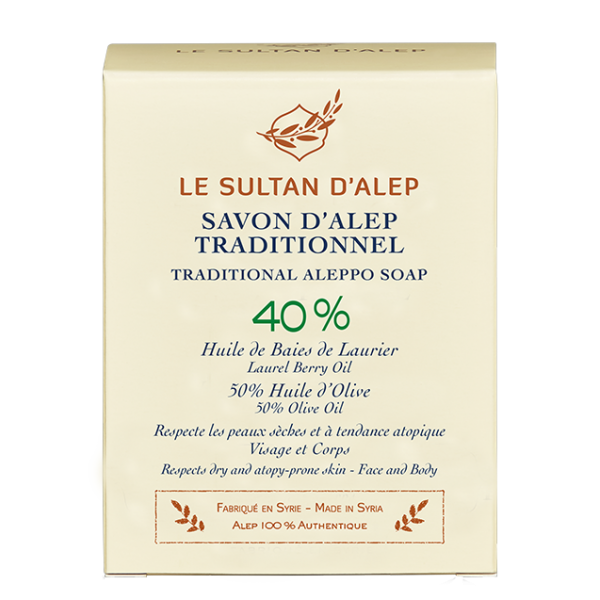 Savon d’Alep Traditionnel 40%