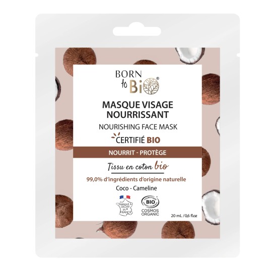Masque visage Nourrissant en coton - certifié Bio