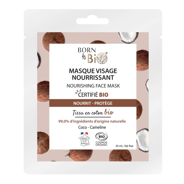 Masque visage Nourrissant en coton - certifié Bio