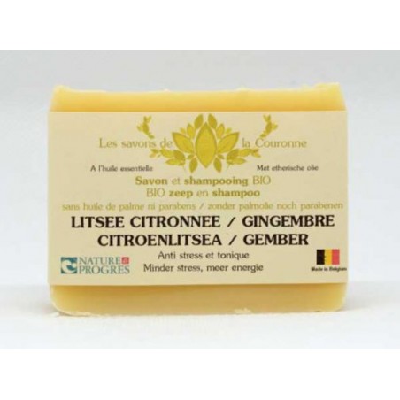 Savon & shampooing à la Litsée Citronnée et au Gingembre 100g