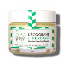 Déodorant l'herbacé menthe poivrée et sauge "Clémence & Vivien"