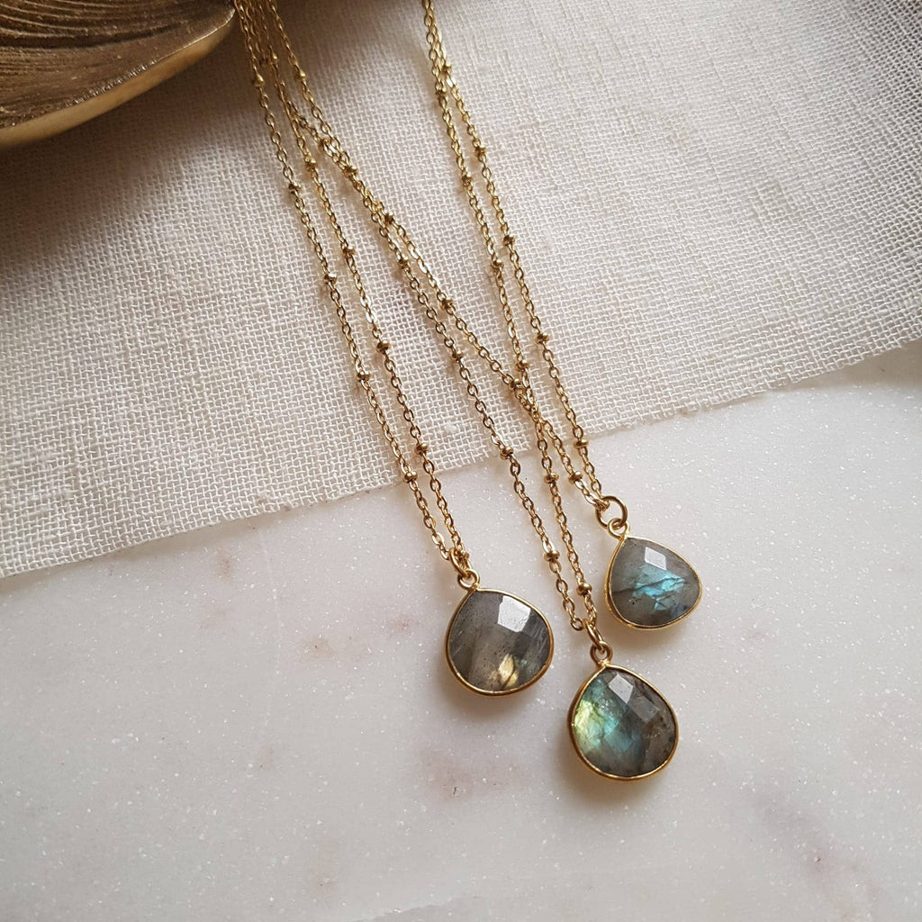 COLLIER JUSTINE LABRADORITE