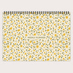 Agenda hebdomadaire A4 à motif floral bohème n° 1