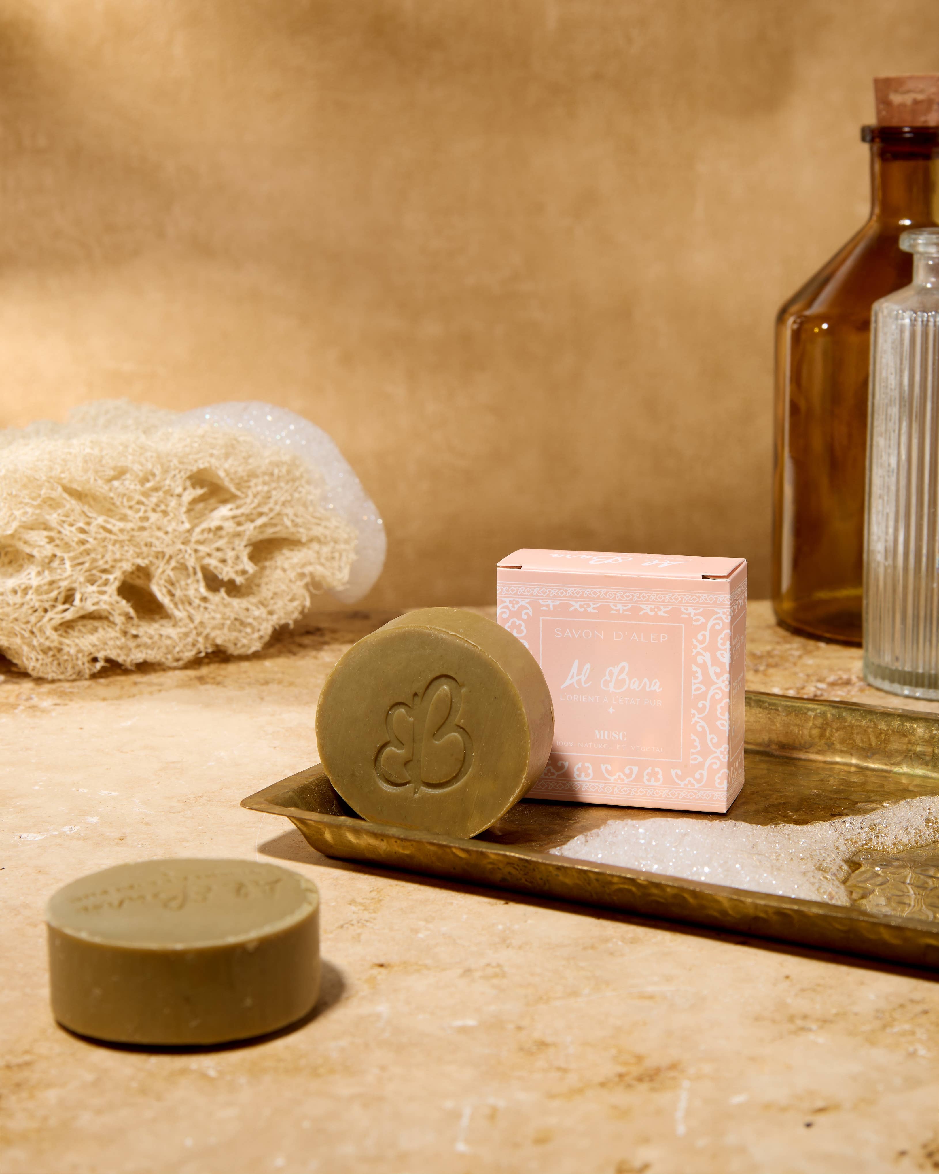 Savon d'Alep parfumé 50g musc