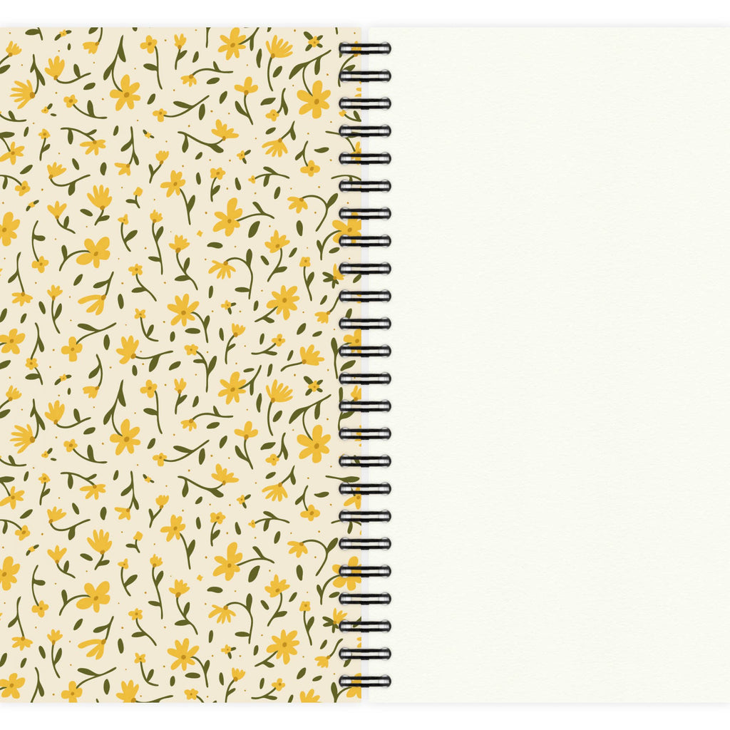 Bloc-notes A5 à motif floral bohème n° 1: Au carré (à carreaux)