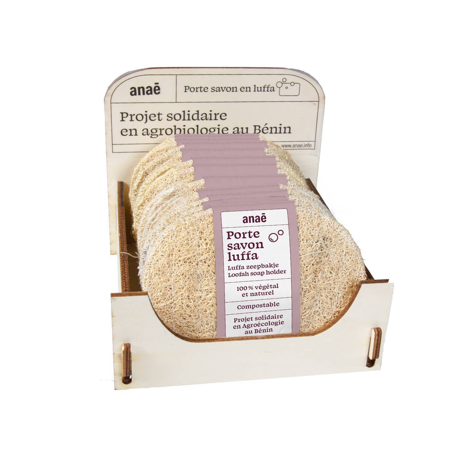 Présentoir 20 Porte-Savons En Luffa - Anaé