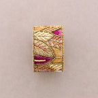 Bracelet ajustable, paillettes, feuilles: Fuchsia