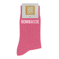 Chaussettes à Paillettes à Message "Bombasse" Rose Bubble