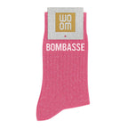 Chaussettes à Paillettes à Message "Bombasse" Rose Bubble