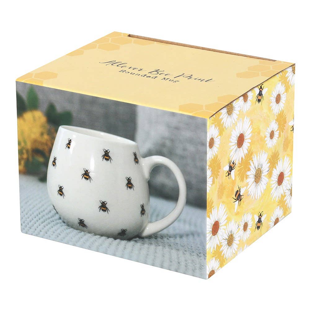 Mug arrondi imprimé abeille
