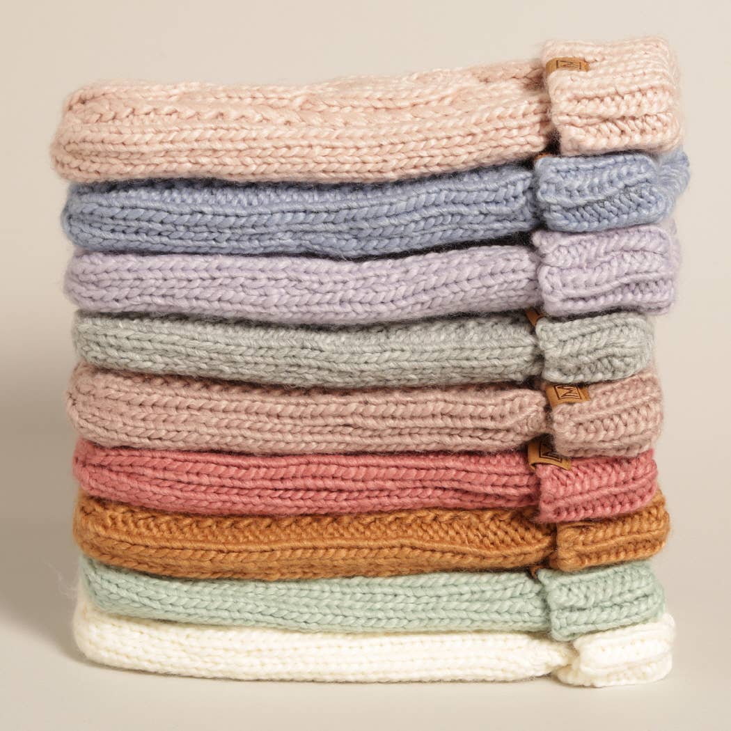 Gants d'hiver Mitaines en tricot torsadé avec doublure polaire: IVOIRE / Taille unique