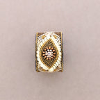 Bracelet ajustable à paillettes Turkish Eye: Noir