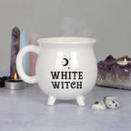 Tasse en forme de chaudron d'Halloween en forme de sorcière blanche