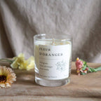 Bougie parfumée artisanale cire végétale - Fleur d'oranger: 150G +/- 40H