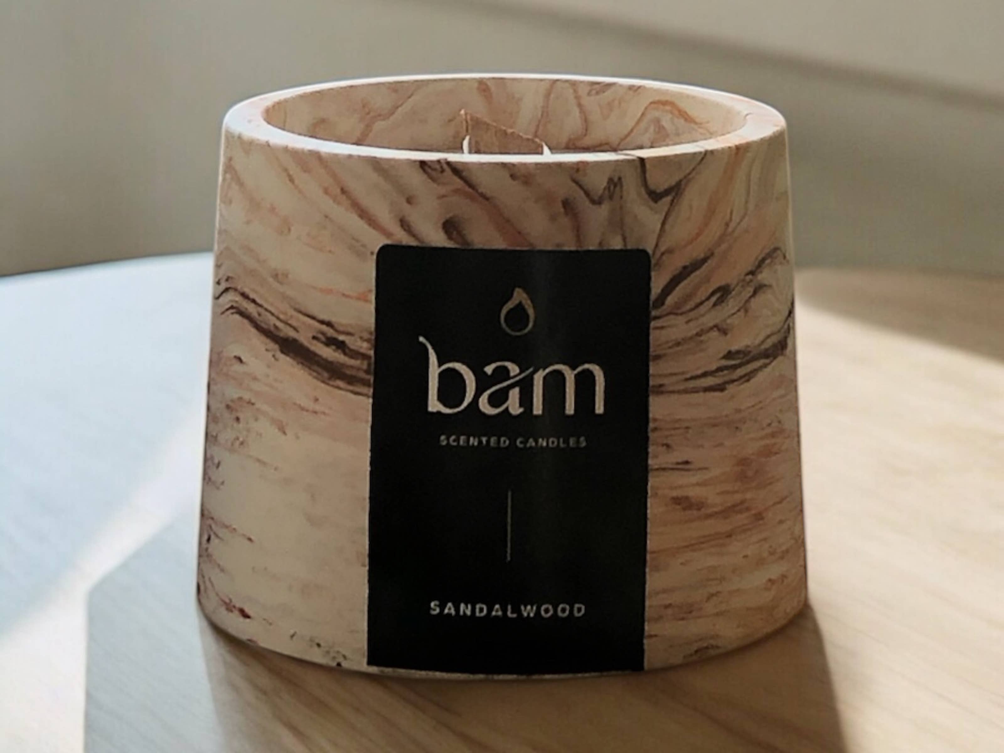 BAM - Bougie parfumée SANTAL - Collection CONE