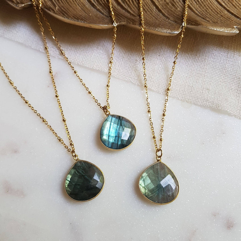 COLLIER JUSTINE LABRADORITE