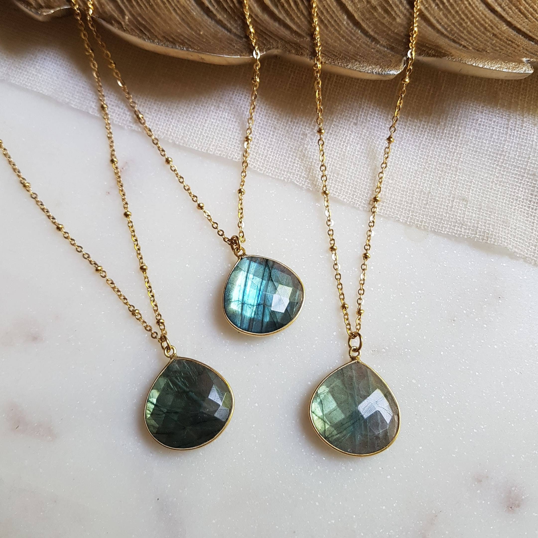 COLLIER JUSTINE LABRADORITE
