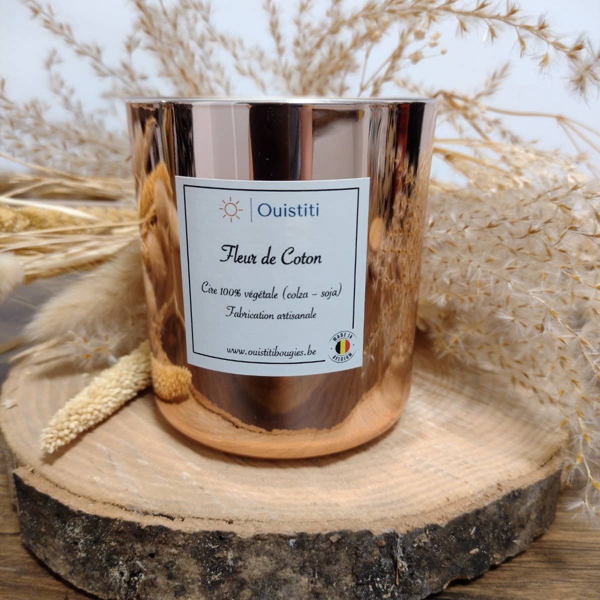 Bougie Parfumée Fleur de Coton - Rosé Or - 200 g