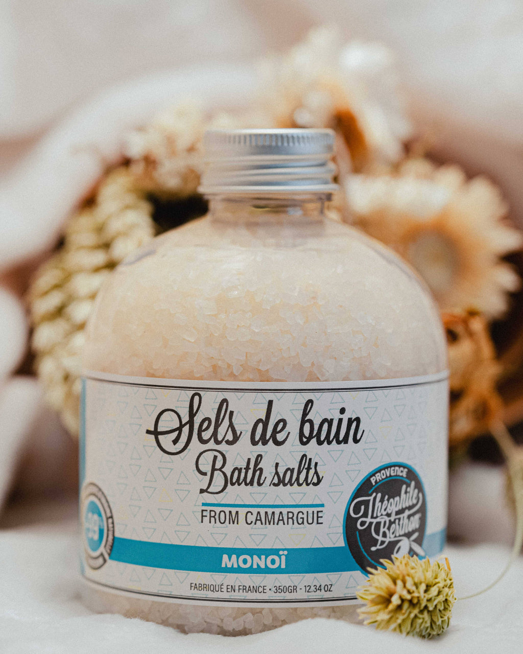 SELS DE BAIN DE CAMARGUE. PARFUM MONOI
