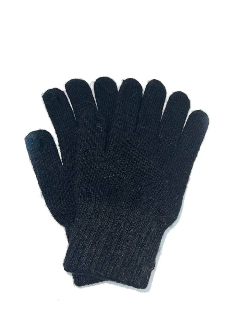 ST-3018 Gant avec laine d'angora uni: Gris