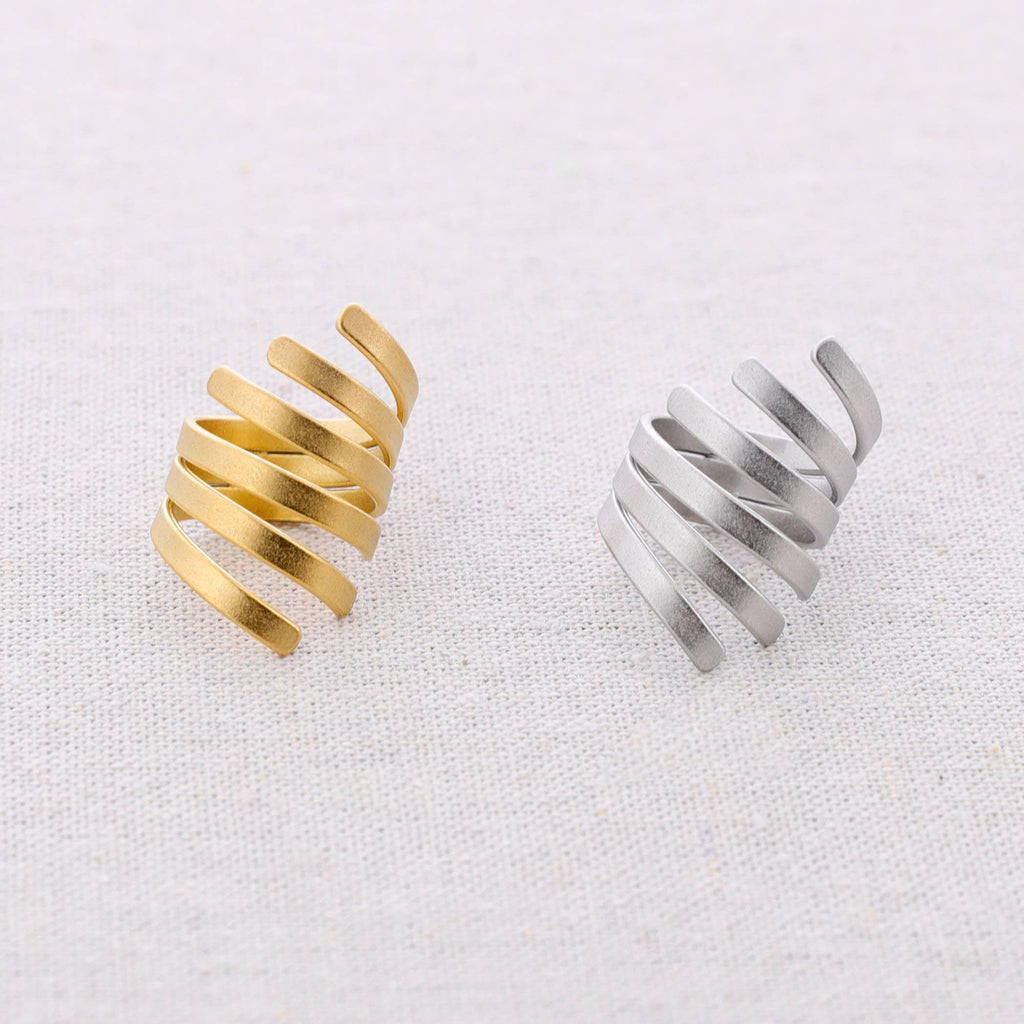 Bague Acier Brindille: Or