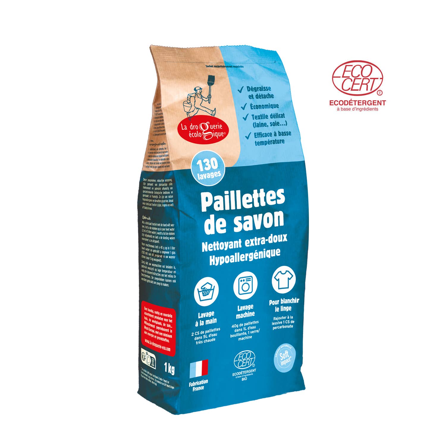 Paillettes De Savon 1kg Huiles Bio Fabrication Française - La Droguerie