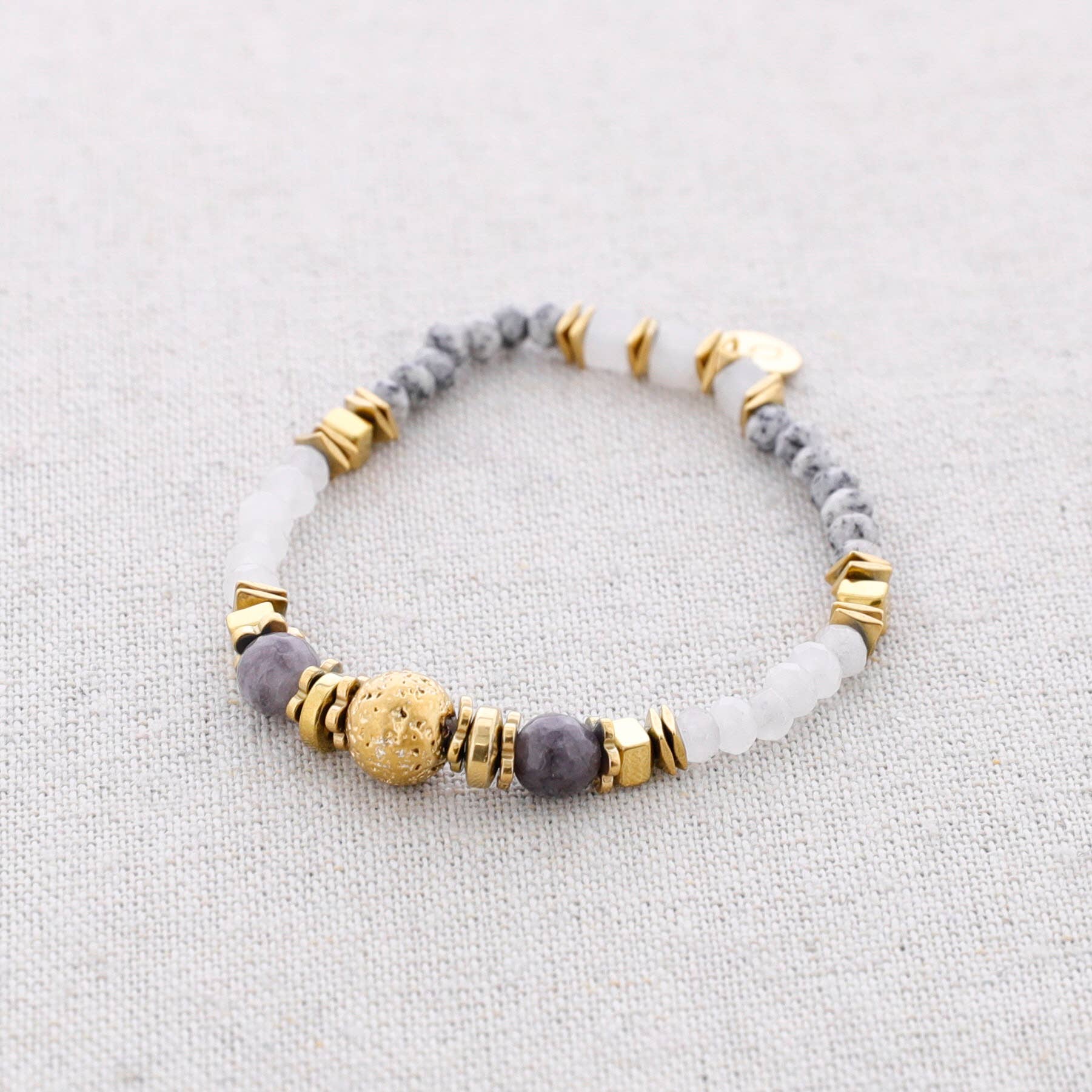 Bracelet élastique en acier avec pierres: Blank