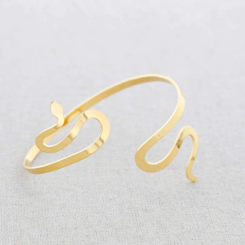 Bracelet ajustable en acier Snake: Plateado