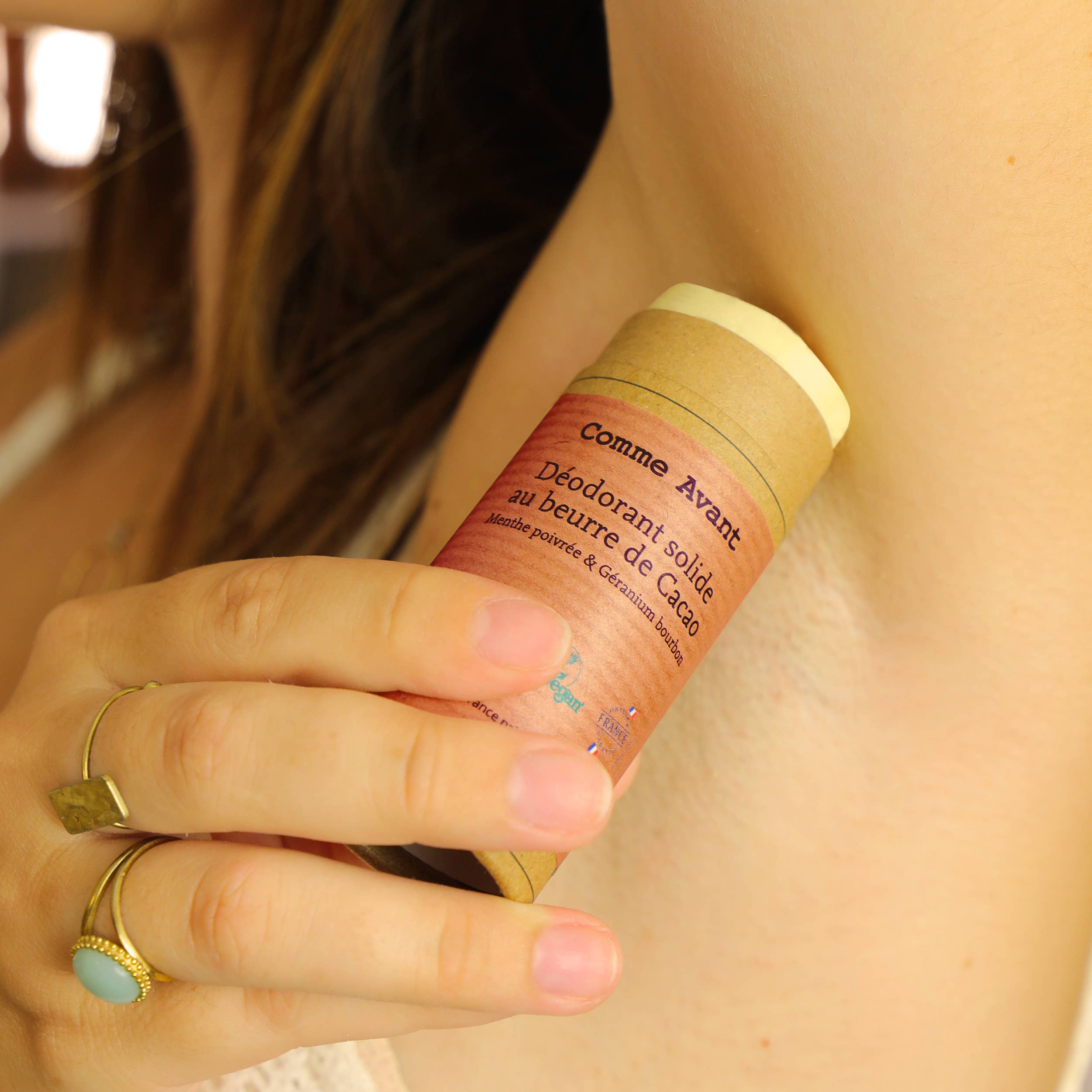 Déodorant solide géranium bourbon & menthe poivrée : Déodorant - 60g