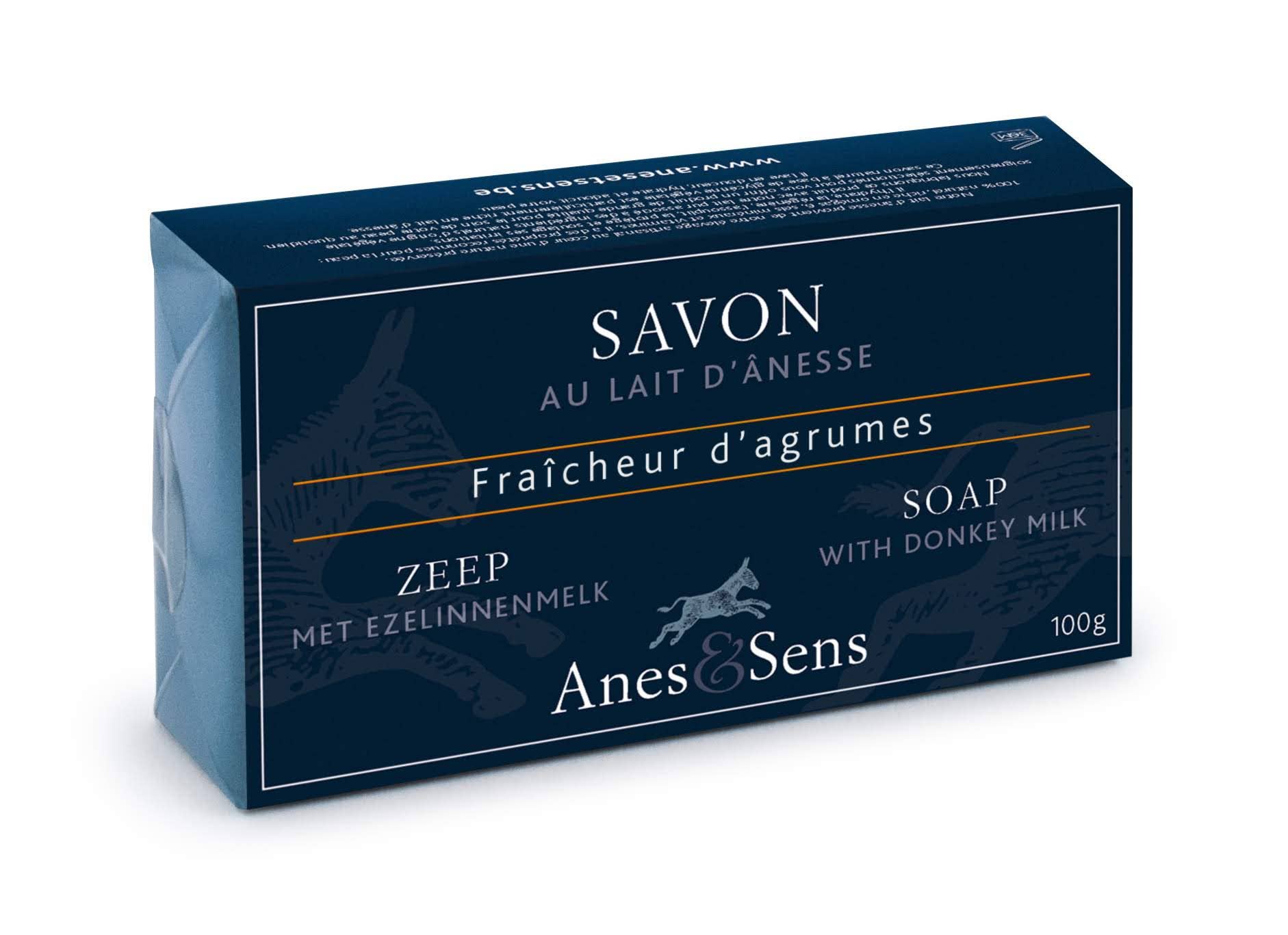 Savon au lait d'ânesse, Fraîcheur d'Agrumes 100g