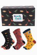 Coffret cadeau de chaussettes en bambou pour hommes - Multi, dinosaures: ROYAUME-UNI 7-11 | EU 40,5-46 | ÉTATS-UNIS 8-12