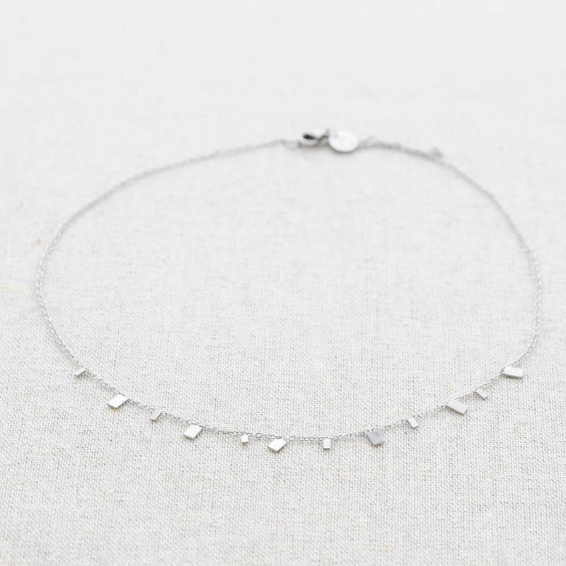 Collier en acier et pendentifs rectangulaires: Or