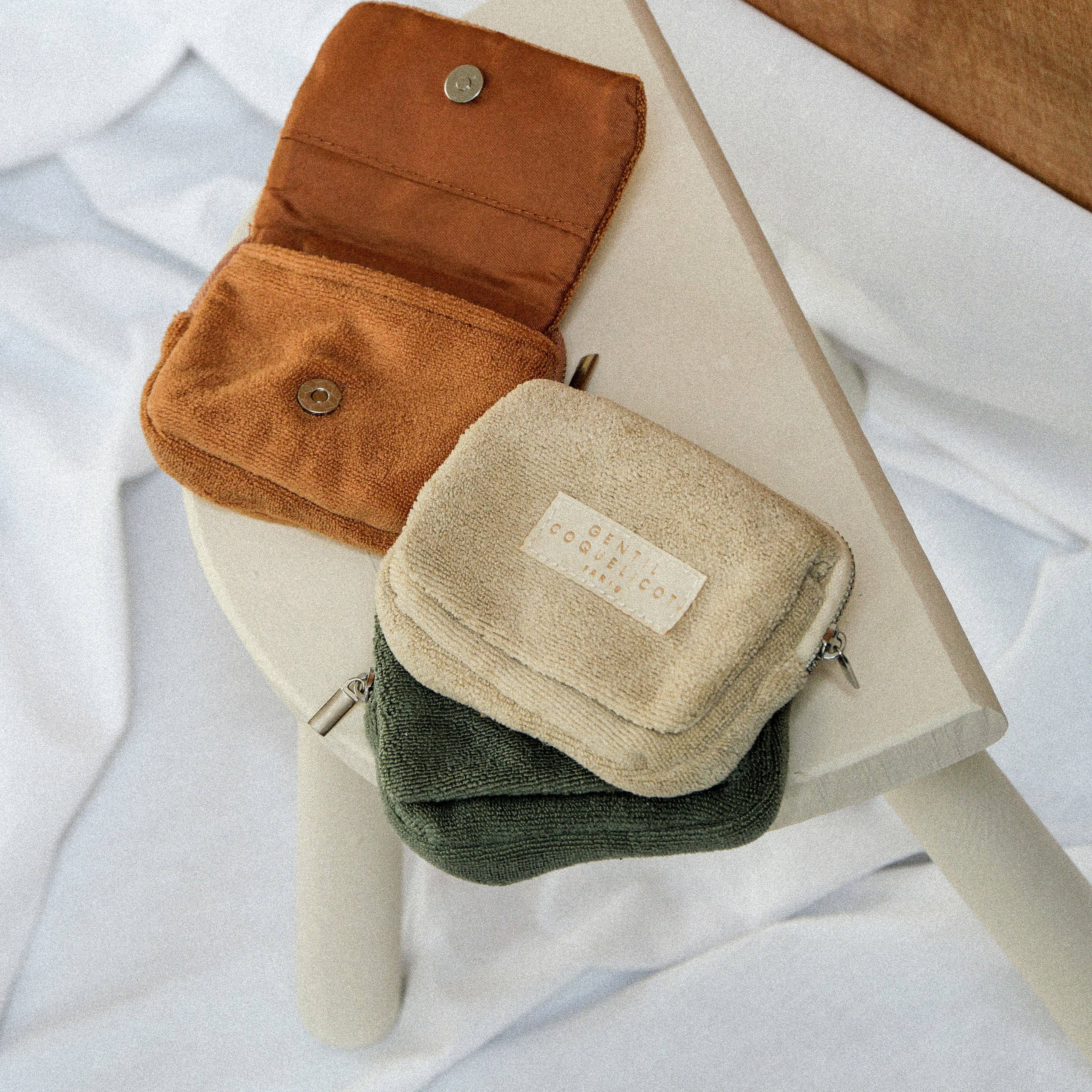 Porte monnaie éponge: Beige