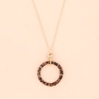 Collier long avec pendentif Piton Ring: Beige