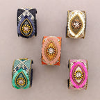 Bracelet ajustable à paillettes Turkish Eye: Noir