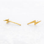 Boucles d'oreilles Éclair Acier: Or