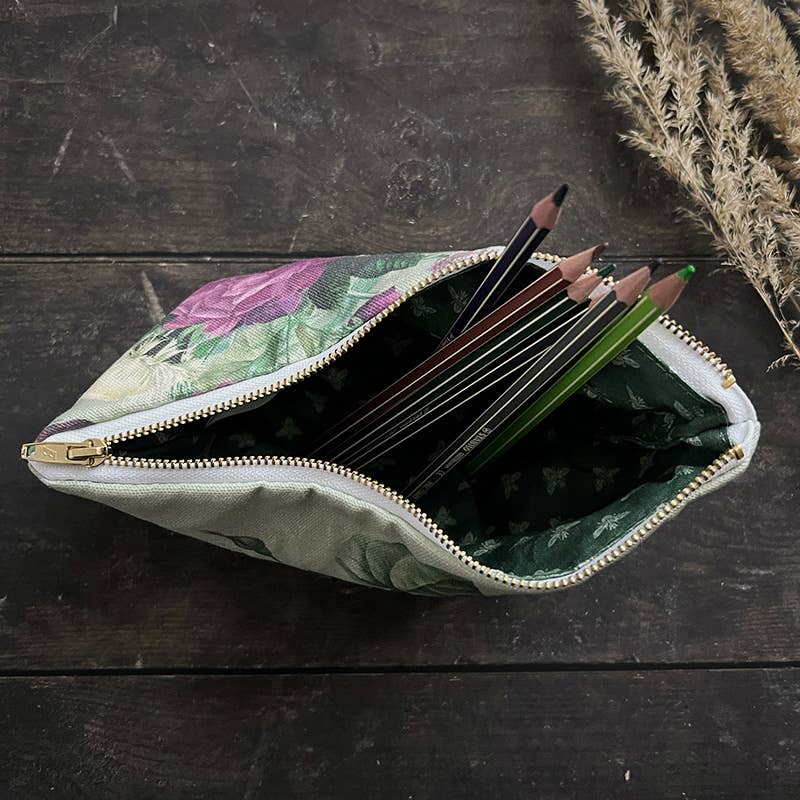 Trousse de toilette Blossom Garden avec fond 100 % coton biologique