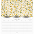 Agenda hebdomadaire A4 à motif floral bohème n° 1