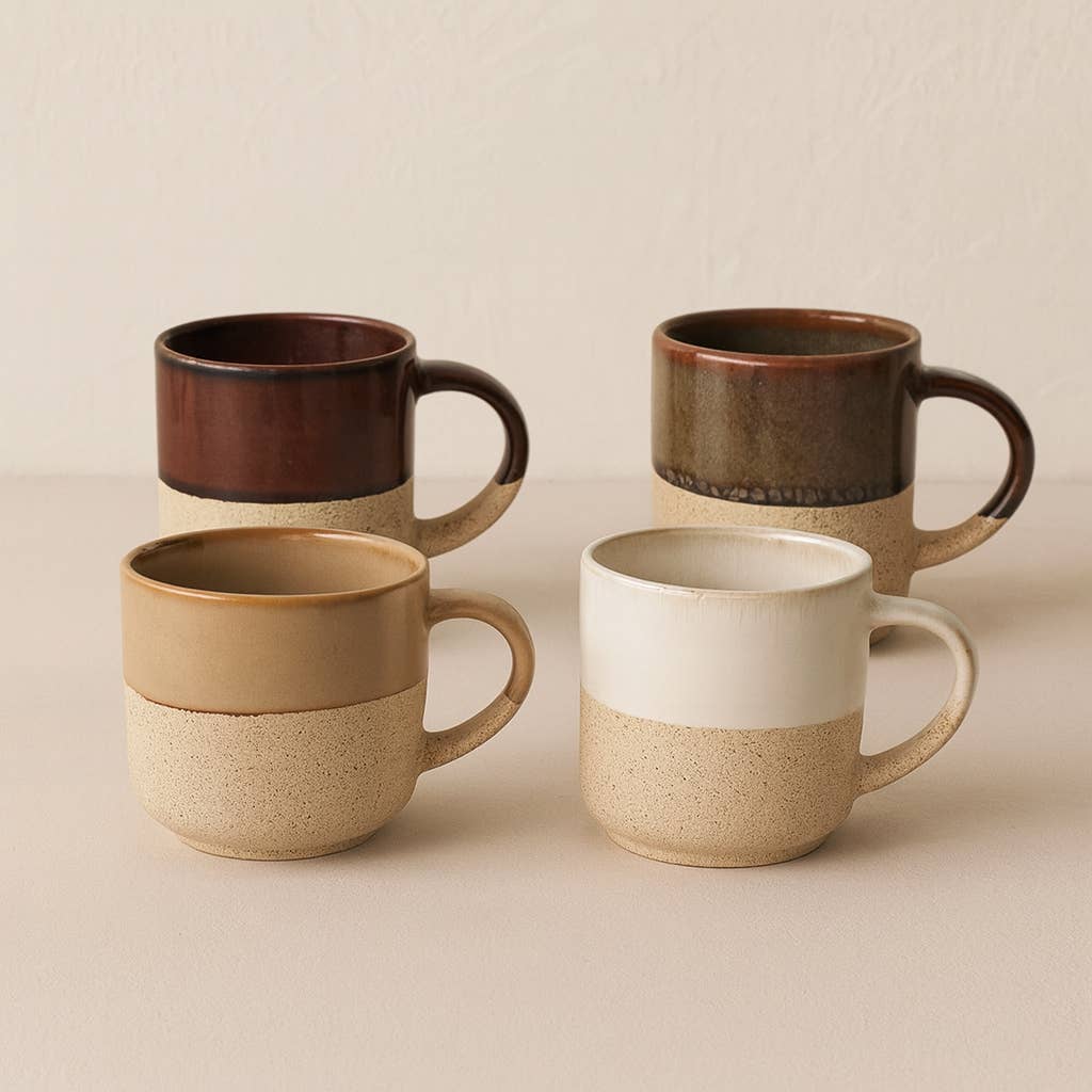 Tasse macchiato 10cl en céramiques 4 couleurs assorties