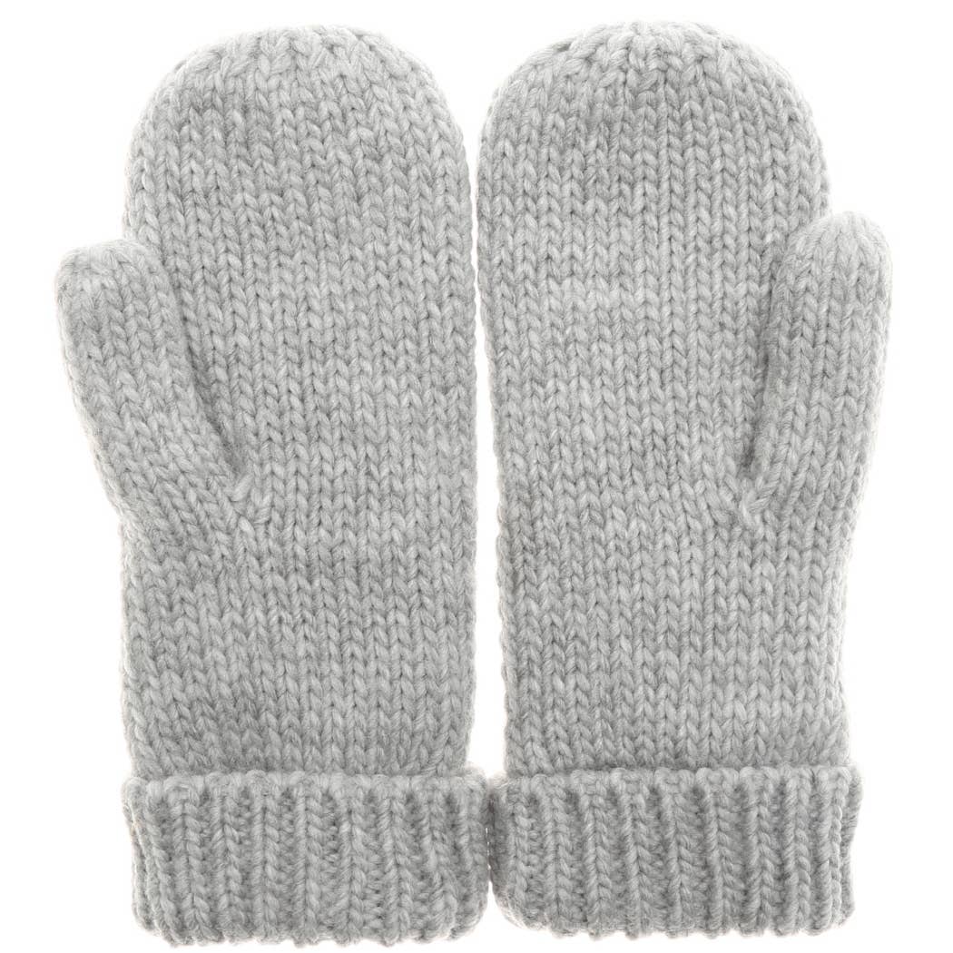 Gants d'hiver Mitaines en tricot torsadé avec doublure polaire: IVOIRE / Taille unique