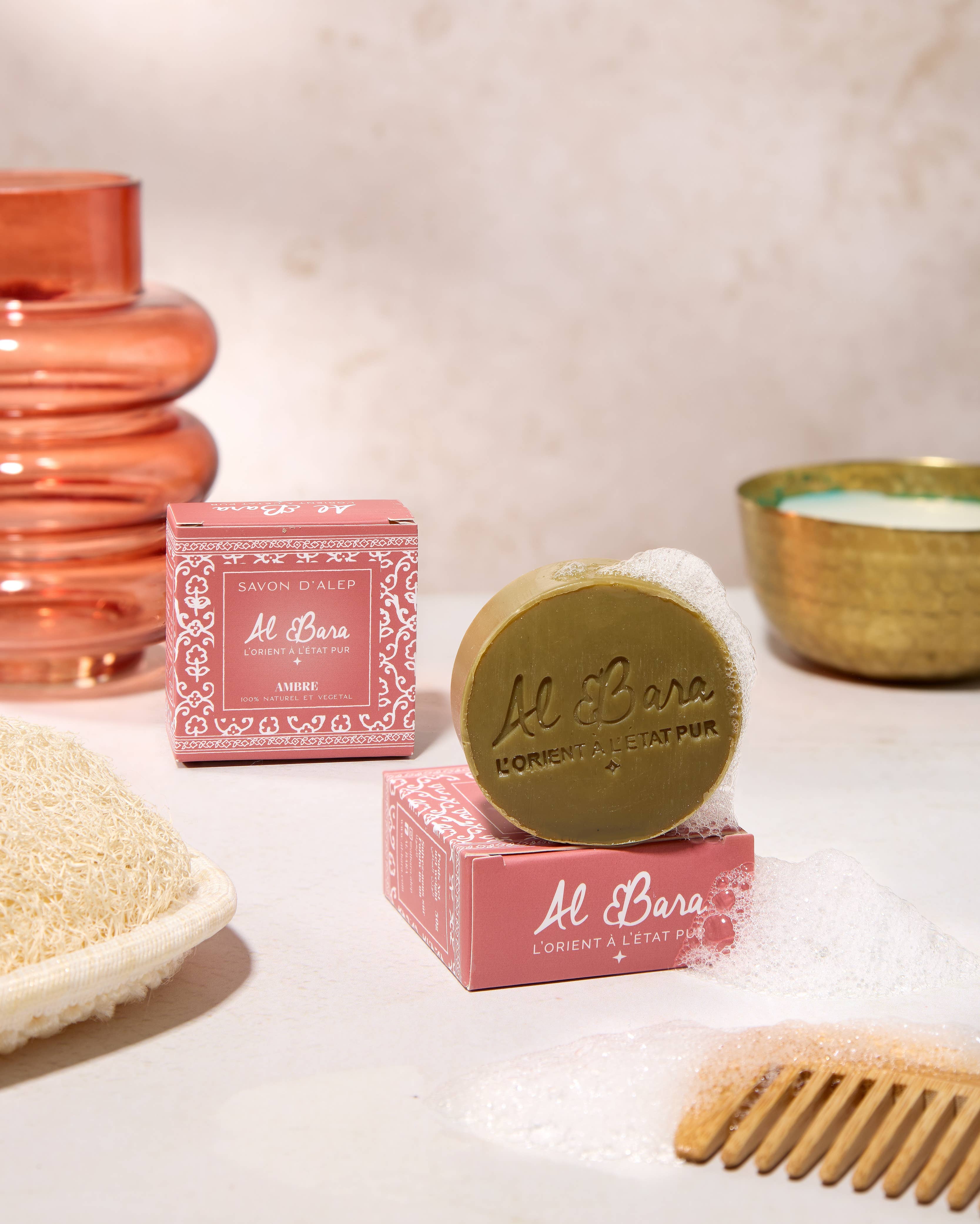 Savon d'Alep parfumé 50g ambre 