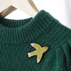 Patch brodé thermocollant motif Oiseau bronze